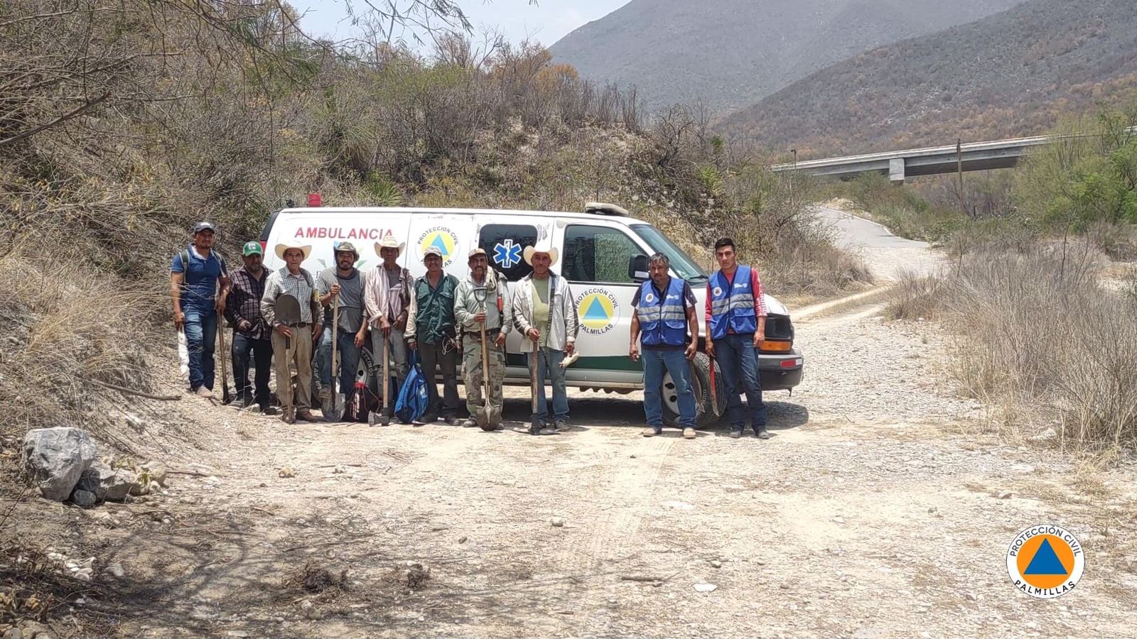Continúa combate de incendio forestal en Palmillas